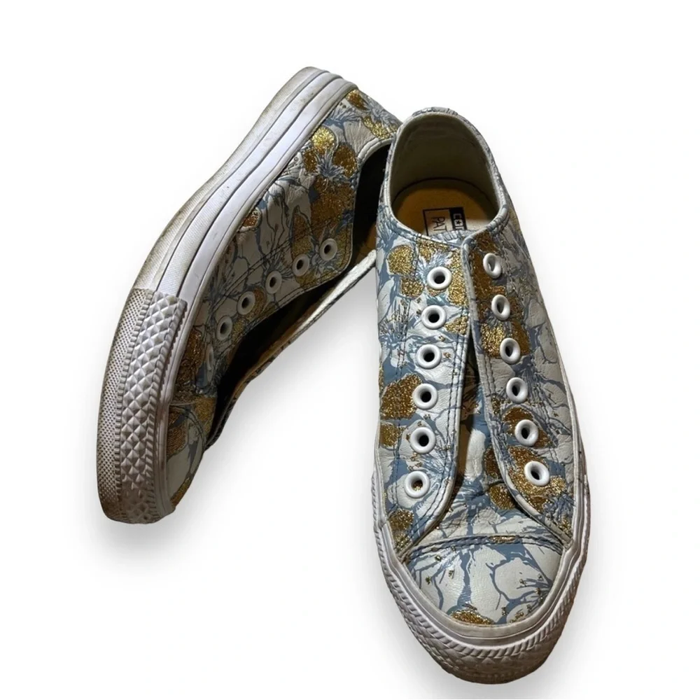 Converse Pat Bo Gilded Sneakers Size 7 NO LACES